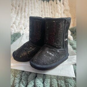 8$ ❤️ Sequin Black Kids Boots